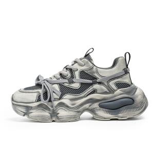 Grumpy ram Дышащие устойчивые к истиранию низкие массивные кроссовки для мужчин с эффектом увеличения роста серые, цвет Gray