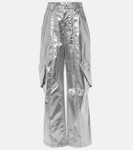 Джинсы карго Divina с широкими штанинами Isabel Marant, серебряный