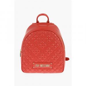 Стеганый рюкзак LOVE из искусственной кожи с золотым логотипом Moschino, Red