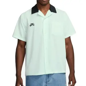 Рубашка sb short-sleeve button-up skate bowler shirt 'federation agnostic' Nike, зеленый