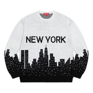 Свитер new york sweater 'black white' Supreme, черный