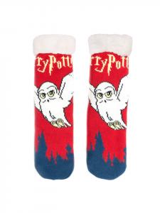 Носки United Labels Harry Potter Hütten Hedwig Haus warme Kuschel, цвет blau/rot