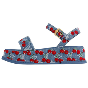 Сандалии Cherry Maya Platform X Takashi Murakami Denim Womens LOUIS VUITTON