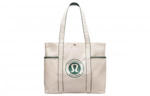 Lululemon Хлопковая сумка-шоппер, Natural & Forest