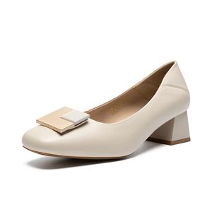 Женские повседневные туфли 4,5 см ZHR, бежевые