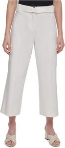 Женские черные брюки CALVIN KLEIN с широкими штанинами на молнии, Австралия, White