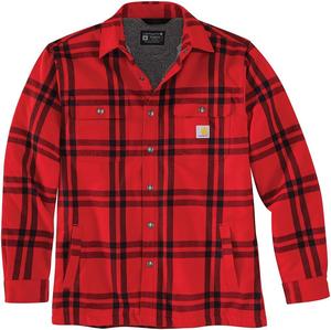 Carhartt мужская 106354 рубашка-поло Relaxed Fit с подкладкой из флиса Sherpa, Crabapple