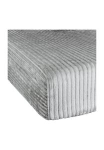 Светло-серое стрейч-простыня из полосатого фланеля parana Aspero