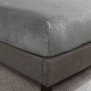 Фланелевая простыня на подкладке из микроплюша Swift Home, серый