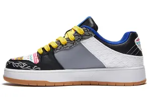 Непарные Кроссовки Износостойкие И Легкие Низкие Кроссовки Для Скейтборда Унисекс A1, Черный и Белый Непарные