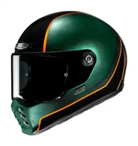 Шлем HJC V10 Hodu HJC Helmets, зеленый/оранжевый