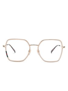 Gucci Eyewear очки в квадратной оправе, золотой