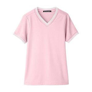 Женская футболка с V-образным вырезом Crownlux Performanceplaited Devon & Jones, Pink And White