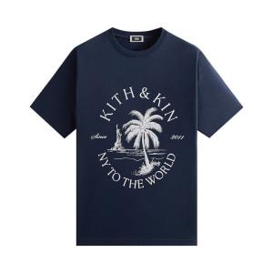 Футболка Kith NY To The World Palm Pocket Tee, Nocturnal