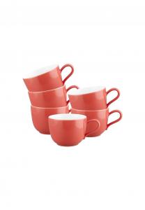Чашки кофейные Seltmann Weiden Liberty Pure Colors, 260 мл, 6 штук, красный