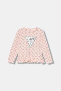 Детский лонгслив Guess, розовый