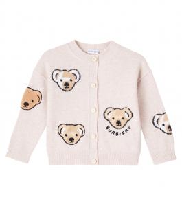 Кардиган из шерсти Thomas Bear Burberry Kids, Barley