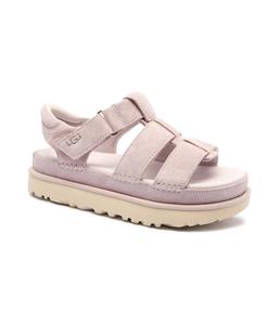 Кожаные сандалии с золотым ремешком Ugg, коричневый