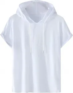 Мужская футболка с капюшоном и шнурком, Moisture Wicking