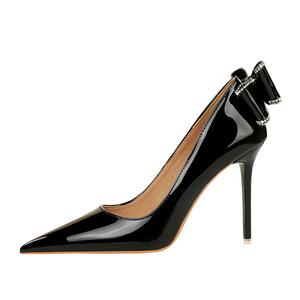 Туфли на тонком каблуке высотой 10,5 см для женщин QITUMAUL, Black[Heel Height 10.5Cm]