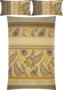 Постельное белье бежевое 1x 200x200 см + 2x 40x80 см Erwin Müller