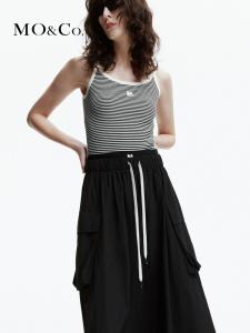 Жилет полосатый Moco, белый / черный