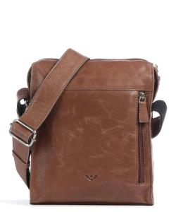 Сумка на плечо City Cowboy Clark из мелкозернистой кожи Voi, коричневый