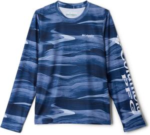 Футболка с длинным рукавом для мальчиков Columbia Terminal Tackle, Collegiate Navy Obsidian