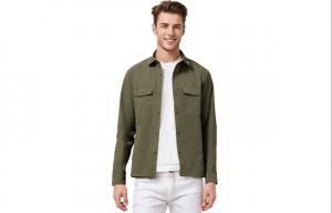 Прохладные рубашки для мужчин с отворотом, средней высоты, другие Lululemon, оливковый