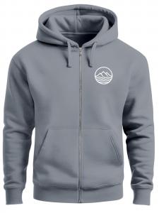 Neverless Толстовка с молнией 'Mountain' в сером цвете