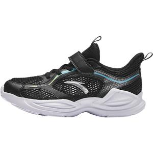 Детские кроссовки LingFeng с амортизацией и воздухопроницаемостью Antakids, черный/белый