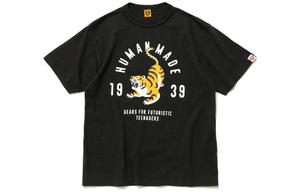 HUMAN MADE Футболка с рисунком тигра #3, созданная человеком, черная, Белый