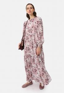 Платье макси PATTERNED - MODEST - BENIN Modanisa, розовый