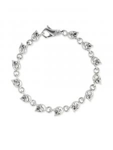 Браслет с несколькими черепами Emanuele Bicocchi, серебряный