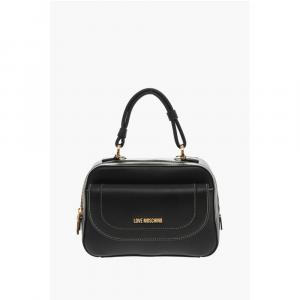 Сумка LOVE из искусственной кожи с видимой строчкой Moschino, Black