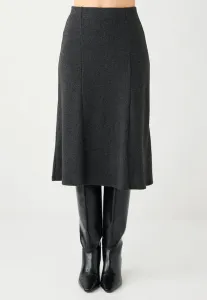 Мягкая фактурная юбка миди а-силуэта Jimmy Key, Anthracite Melange