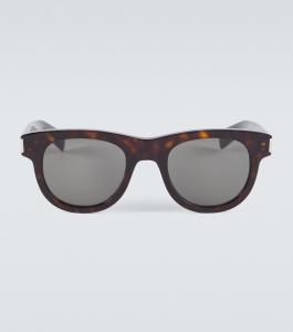 Квадратные солнцезащитные очки SL 571 Saint Laurent, коричневый