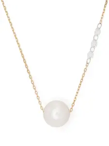 Колье Sea Of Beauty из желтого золота с жемчугом и бриллиантами Mizuki, золотой