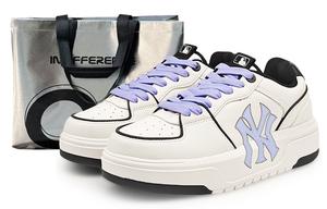 MLB Кроссовки для скейтбординга Chunky Liner, устойчивые к истиранию, низкие, унисекс, белые, фиолетовые