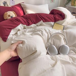 AVIVI Простыня 200x230 см, цвет молочно-белый малина, ультрамягкая