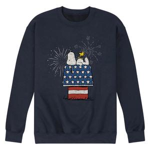 Мужской свитшот с винтажным рисунком Peanuts Snoopy Dog House Fireworks Licensed Character