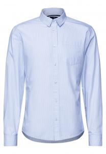 Рубашка на пуговицах классического кроя Street One MEN, Blue