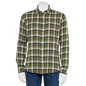 Мужская фланелевая рубашка на пуговицах Sonoma Goods For Life, цвет Pink Pop Olive Plaid