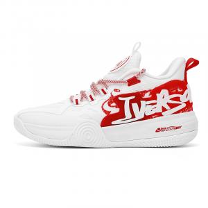 IVERSON Баскетбольные кроссовки Campaign 1 White China Red с амортизацией, противоскользящие и износостойкие, низкие, унисекс
