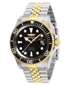 Мужские 30094 профессиональные дайверские автоматические часы с тремя стрелками и черным циферблатом Invicta, black