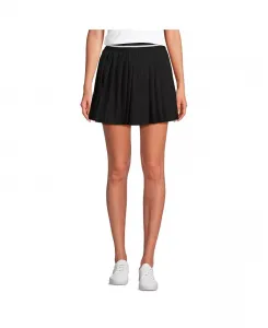 Женская спортивная тканая юбка-шорты со складками Lands' End, черный