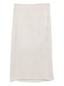 Прямая юбка с бахромой Peserico, нейтральный