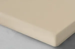 Простыня, хлопковый сатин, высокого качества, без ластика, 160х220 см, бежевая Oritex