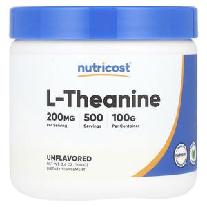 L-теанин, без вкуса, 3,6 унции (100 г) Nutricost