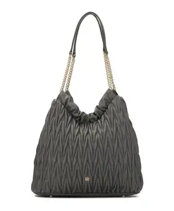 Стеганая сумочка с длинными ручками Kazar, серый